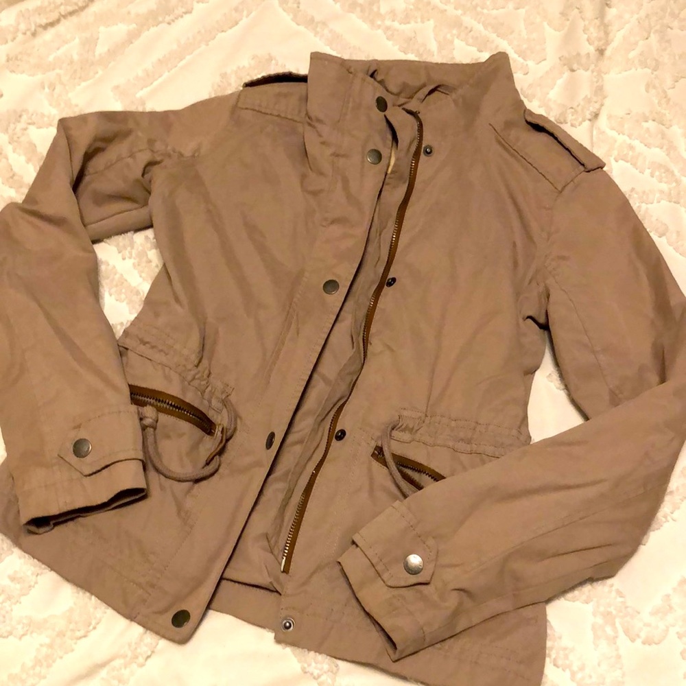 Hollister jacket tan Indiana jones style